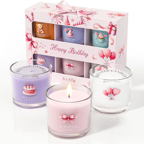 Vista 9 de CHILLFLAME Velas perfumadas de regalo para mujer, juego de regalo de velas para ella, 6 velas votivas perfumadas, regalos de cumpleaños