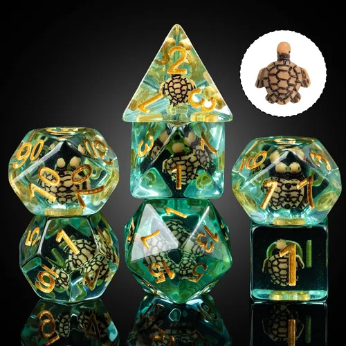 Vista 38 de Cusdie 8 dados DND, juego de dados poliédricos rellenos de animales, juego de dados de animales para juegos de rol, dados D&D