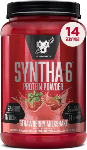 Vista 9 de BSN SYNTHA-6 - Proteína de suero en polvo, crema de piedra fría, sabor Remix de pastel de cumpleaños, caseína micelar, polvo aislado de proteína