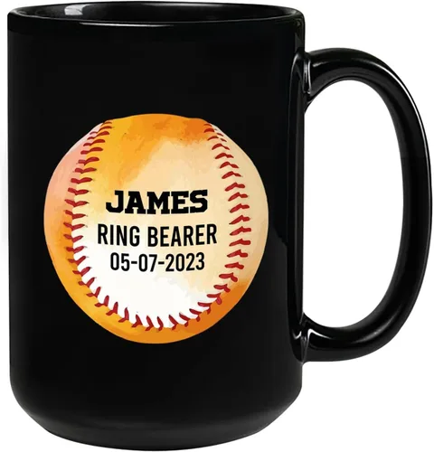 Vista 21 de Taza de café de fútbol americano con nombre personalizado, regalo de fútbol personalizado, porcelana negra 11oz y 15oz