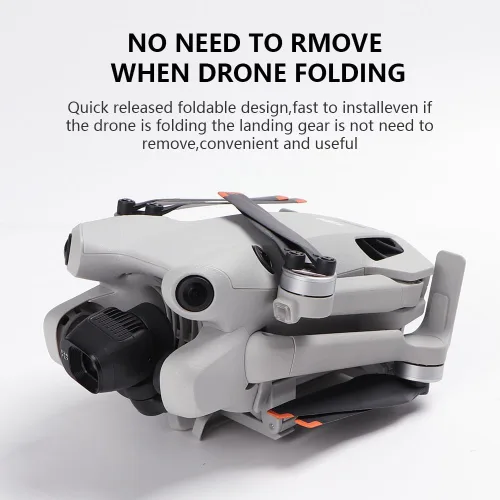 Vista 6 de Mini 4 Pro Tren de aterrizaje extendido, pata de araña de aterrizaje plegable compatible con accesorios DJI Mavic Mini 4 Pro