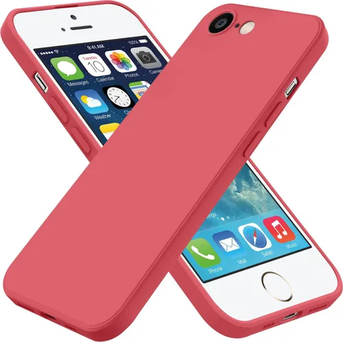 Vista 9 de Funda para iPhone SE de 3ª generación 2022, iPhone SE 2020, iPhone 7/8, funda de goma de gel de silicona líquida, funda protectora antideslizante