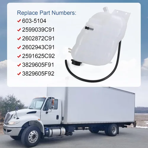 Vista 3 de Depósito de refrigerante del motor 603-5104 de reemplazo para 2002-2016 International Harvester 3200 4100 4200 4300, 2006-2018 IC Corporation etc