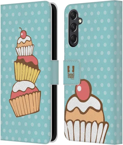 Vista 17 de Head Case Designs Assortment Cupcakes Happiness Leather Wallet Case Compatible with Samsung Galaxy A07 4G Surtido