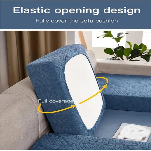 Vista 3 de Funda universal para sofá resistente al desgaste, protector de sofá elástico antideslizante, se adapta a sofás seccionales, de 3/4 plazas, lavable a
