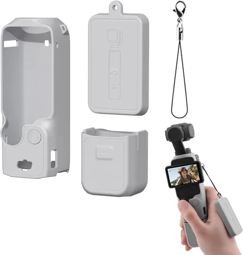 Vista 9 de Funda protectora de silicona para DJI Osmo Pocket 3 Funda de silicona Funda protectora Handheld Gimbal Action Camera Accesorios (negro)