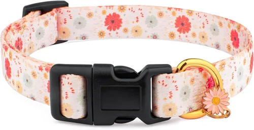 Vista 9 de Collar de perro hecho a mano para perros pequeños, medianos y grandes, verde aguacate con colgante, collares de moda para otoño e invierno (pequeño)