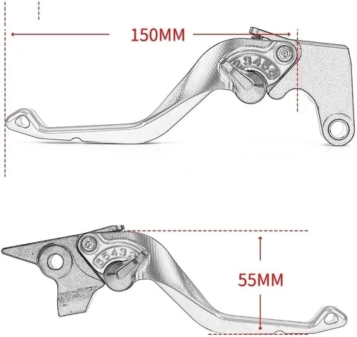 Vista 7 de Folding Clutch Lever for FZ8 FZ 8 2011 2012 2013 2014 2015 CNC Short Brake Clutch Levers Motorcycle Handles Adjustable Lever