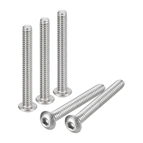 Vista 10 de Uxcell tornillos de cabeza de botón #8-32x1, 20 unidades, pernos hexagonales de acero inoxidable 304, tornillos de rosca completa con cabeza