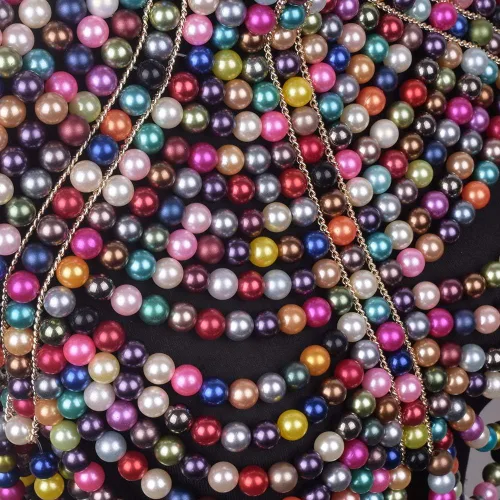 Vista 8 de CCbodily - Brasier de cadena de perlas para el cuerpo, collares de hombro de moda, joyería corporal