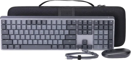 Vista 8 de Aenllosi Estuche rígido compatible con teclado mecánico inalámbrico de rendimiento iluminado Logitech MX