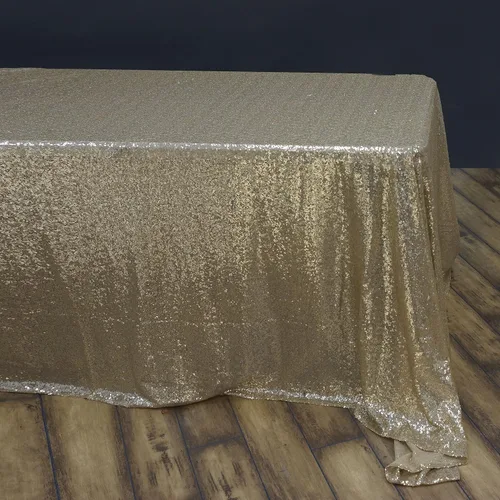 Vista 17 de Tableclothsfactory Luxury Collection Duchess - Mantel rectangular de lentejuelas, 60 x 126 pulgadas, color plateado