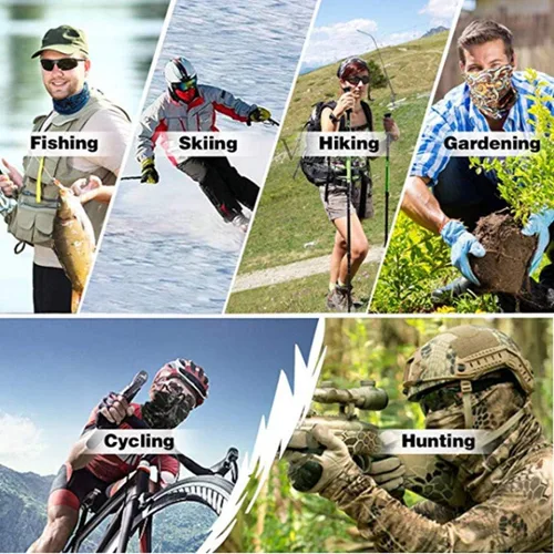 Vista 7 de Sin costuras cuello polaina escudo bufanda bandana máscara de la cara sin costuras protección UV para motocicleta Ciclismo montar a caballo bandas