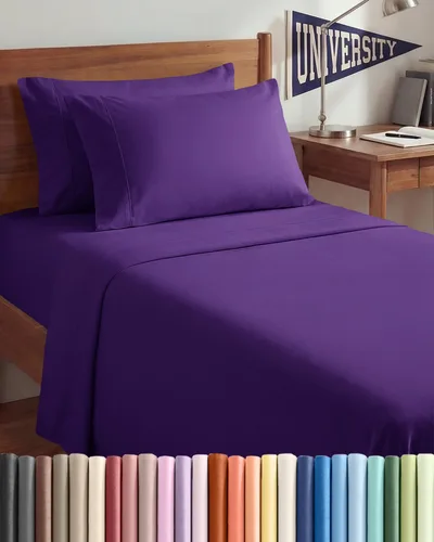 Vista 239 de Juego de sábanas Twin de 4 piezas - Cómodo, transpirable y refrescante - Juego de ropa de cama de lujo de hotel ultrasuave con bolsillos profundos