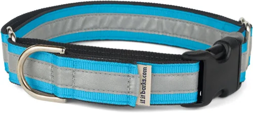Vista 13 de If It Barks Collar Martingala reflectante de 1" para perros, ajustable, fabricado en Estados Unidos, pequeño, oro amarillo Amarillo Oro