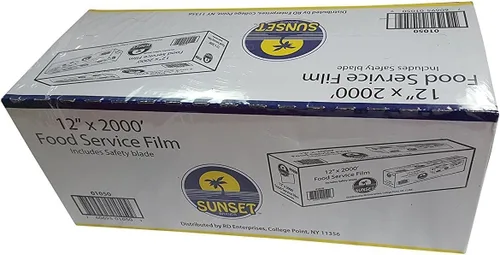 Vista 2 de Sunset Envoltura de película de plástico para servicio de alimentos, 12 "x 2000", incluye hoja de seguridad