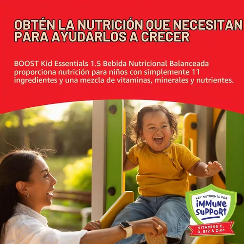 Vista 3 de BOOST Kid Essentials - Bebida nutricional de 1.5 kcal, chocolate craze, 8