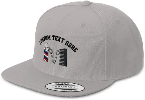 Vista 8 de Speedy Pros Gorra Snapback para hombre, de ala plana, con logotipo de peluquero, bordado, de acrílico