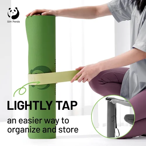 Vista 7 de Yoga Mat Strap Slap Band, One Snap Keeps Mats Tightly Rolled, Heavy-Duty Clasp Fits Most Size Mats(24" L X 2" W)