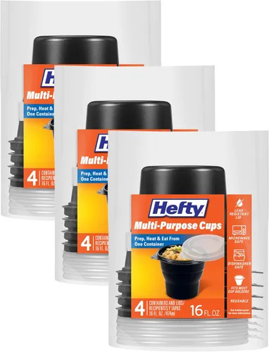 Vista 8 de Hefty - Vasos calientes desechables con tapas, 16 onzas, 20