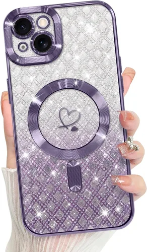 Vista 43 de Bonoma Compatible with iPhone 17 Pro Max Case 2025 Heart Checkered -Gold A cuadros-oro