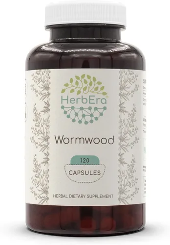 Vista 6 de HerbEra Ajenjo 60 Cápsulas, 400 mg, Ajenjo (Artemisia Absinthium) Hierba Seca (60 Cápsulas)