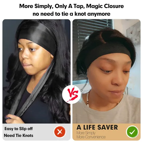 Vista 3 de BEPARTNER Bandas elásticas de peluca para encaje frontal - Envoltura de borde para colocar la línea del cabello Correa frontal