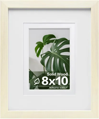 Vista 20 de Egofine - Portarretratos de 4 x 6 pulgadas, de madera maciza con plexiglás, para fotos de 3.5 x 5 con paspartú o de 4 x 6 sin paspartú, para colocar