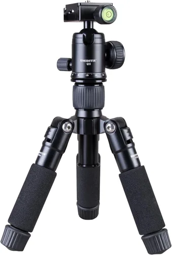 Vista 3 de Trípode de mesa de aleación de aluminio con cabeza de bola de metal, trípode de viaje de aluminio DSLR de 20 pulgadas con cabezal de bola de 360