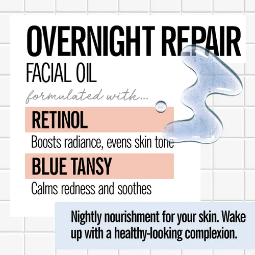 Vista 3 de Valjean Labs Aceite facial reparador nocturno Retinol y tanaceto azul Ayuda a igualar el tono de la piel, calmar y calmar el enrojecimiento