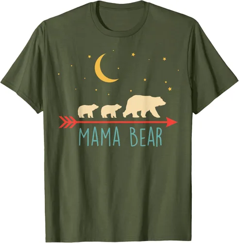 Vista 5 de Camiseta de mamá oso con 2 cachorros de dos veces Blessed Mama Bear, Negro, S