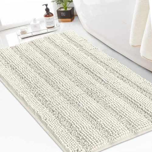 Vista 55 de Turquoize Alfombra de baño de chenilla de lujo para baño, extra absorbente, alfombra de ducha de microfibra antideslizante para baño, alfombra Aqua