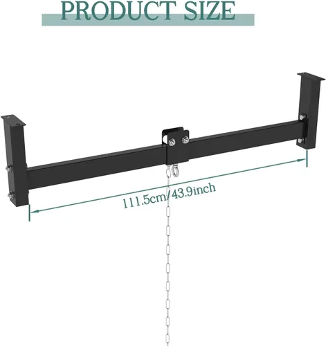 Vista 2 de Percha para saco de boxeo de techo con rodillo, colgador de bolsa pesada, alta capacidad de carga, montaje en techo de pared, ahorro de espacio, 42