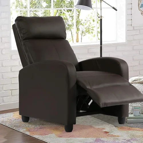 Vista 8 de Silla reclinable Winback de piel sintética, sofá individual moderno reclinable ajustable para cine en casa, sillón de fácil lectura con respaldo