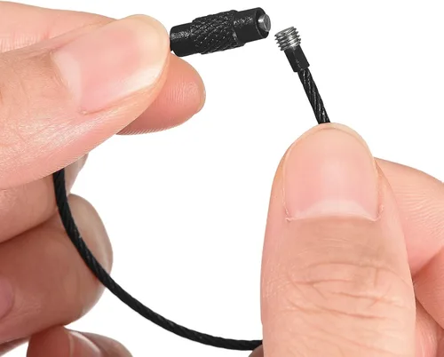 Vista 4 de uxcell Llaveros de cable, llaveros de alambre para cordones, llaveros
