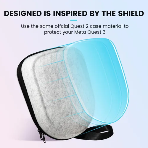 Vista 6 de Funda de transporte compatible con Oculus Meta Quest 2, Quest 3, auriculares Apple Vision Pro VR, correa original para la cabeza y accesorios