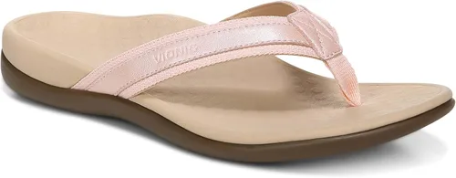 Vista 8 de Vionic sandalias tipo flats para mujer Cuero Camo Negro
