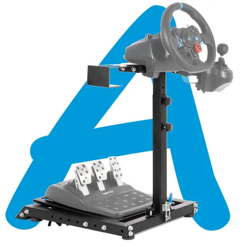 Vista 8 de Anman Racing Steering Wheel Stand with Gear Shifter and Pedal Mount for Logitech G25 G27 G29 G920 Thrustmaster Folding Gaming Racing Sim Cockpit