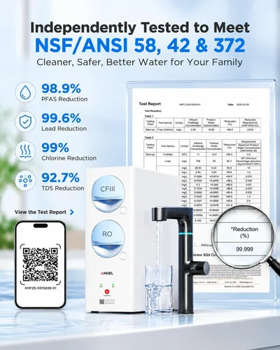 Vista 3 de ANGEL X4 Tankless Reverse Osmosis System, 1000 GPD Under Sink RO Filter