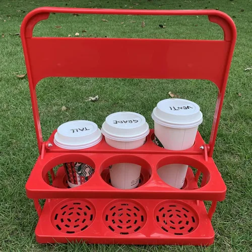 Vista 4 de MC&SA Portador de bebidas de plástico plegable para conductores de Grubhub Ubereats Doordash Postmates