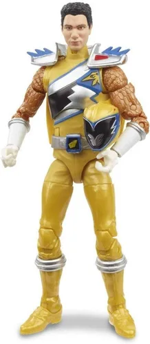 Vista 4 de Power Rangers Lightning Collection - Figura de acción coleccionable de Dino Charge Gold Ranger de 6 pulgadas con accesorios