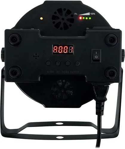 Vista 6 de Rockville Luz de lavado DMX recargable RGBWA+UV de batería PAR 61 de 36W, haz de 25 grados, baterías reemplazables, control remoto IR, activada por