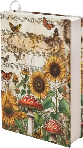 Vista 19 de DISNIMO Beach Sunrise - Funda elástica para libros de texto de tapa dura, lavable, reutilizable, protector de libros para adultos, mujeres, hombres