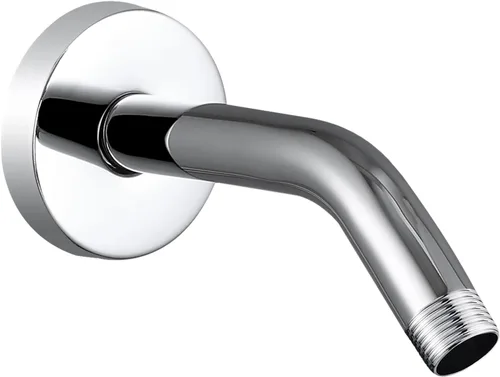 Vista 24 de Brazo de ducha Voolan con brida y cinta de teflón, brazo de cabezal de ducha extensible para cabezal de ducha fijo de baño, acero inoxidable sólido