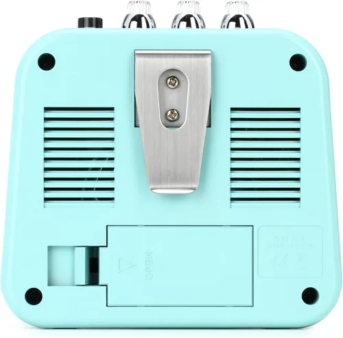 Vista 3 de Danelectro Honeytone N-10, amplificador pequeño de guitarra, color aqua