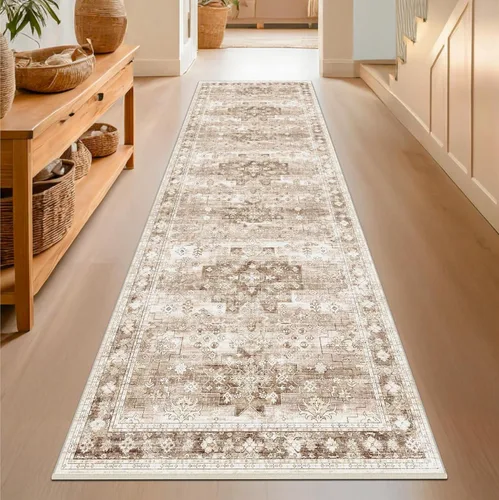Vista 70 de Hazo Haus – Alfombra pequeña para entrada, cocina o baño, antideslizante con base de goma, resistente a las manchas y a la decoloración, diseño