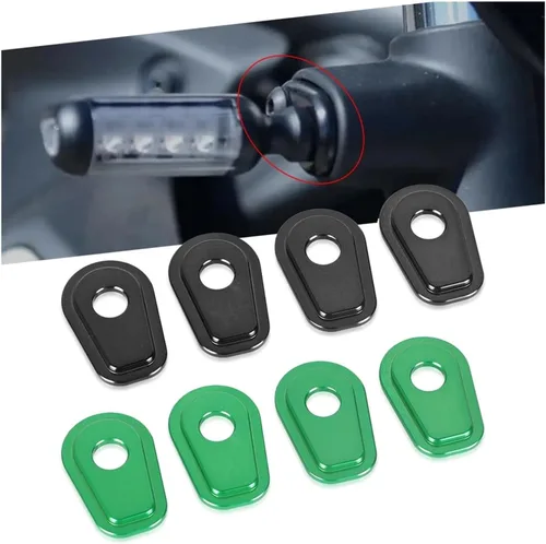 Vista 3 de LeosHi Adaptador de señales de giro de repuesto para motocicleta, espaciadores compatibles con Z400 Z650 Z900 Z900RS Z1000 Ninja400 Versys-X300 Negro