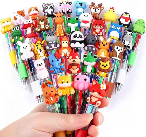 Vista 23 de 36 bolígrafos divertidos de ajolotl kawaii, mini bolígrafos de regalo