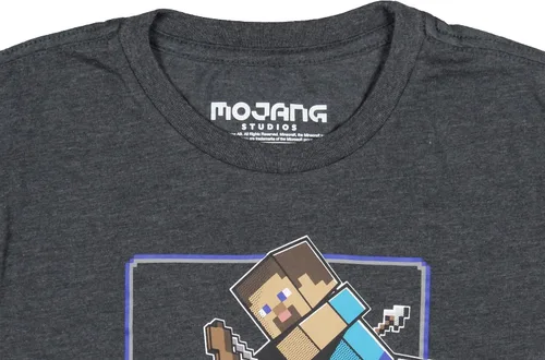 Vista 3 de Minecraft Steve Skeleton Super Duel - Camiseta de manga larga para niños