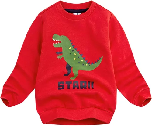 Vista 2 de BomDeals lindo dinosaurio de dibujos animados impreso bebé niños manga larga Tops y pantalones trajes